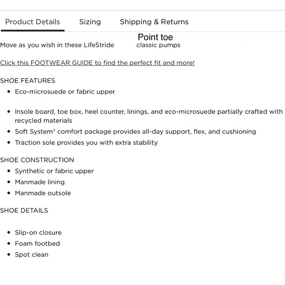 LifeStride Spencer Pointed Toe Heels Eco Suede Patent Pumps 7.5 - Picture 13 of 13